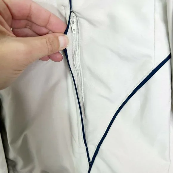 Nike Golf Womens Long Sleeves Full Zip Mock Neck Windbreaker Jacket Size S Cream - Picture 7 of 12